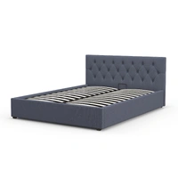 Milano Capri Luxury Gas Lift Bed With Headboard (Model 3) Charcoal No.35 King Single 10001611