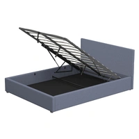 Milano Luxury Gas Lift Bed with Headboard (Model 1) Charcoal No.35 Single 10001615