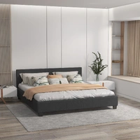 Milano Sienna Luxury Bed with Headboard (Model 2) Charcoal No.35 Single 10002031