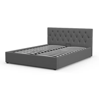 Milano Capri Luxury Gas Lift Bed With Headboard (Model 3) Grey No.28 King Single 10002037