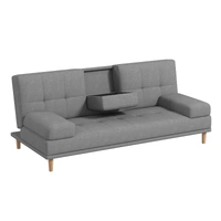 Casa Decor Mendoza Grey 2 in 1 Sofa with Drink Holder 10003078