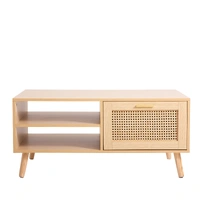 Casa Decor Santiago Oak Rattan Coffee Table 10003623