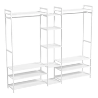 Milano Decor Multi Functional Bamboo Clothes Rack White 10004918