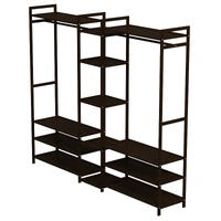 Milano Decor Multi Functional Bamboo Clothes Rack Black 10004919