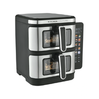 Kitchen Couture 11L Clear View Colour Vertex Dual Drawer Air Fryer Stainless Steel 10005862