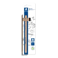 Staedtler Natural Jumbo Triangular Pencil 2B Card 3 119N-2BBK3