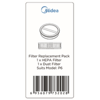 Midea MP06AUBK Dust Filter & HEPA Filter (1-Pack)