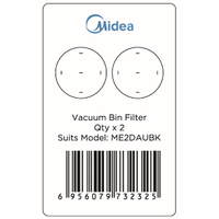 Midea ME2DAUBK Vacuum Bin Filters (2-Pack)