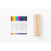 Scribble Mat 12 Washable Pens in Beige Pencil Case