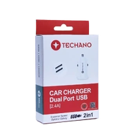 Techano Car Charger Dual Port USB 2.4A 179