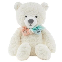 Hallmark Gender Reveal Teddy Bear Plush With Ribbons  1BBY4900A