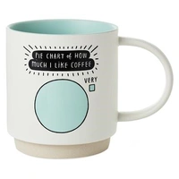 Hallmark Pie Chart Coffee Lover Funny Mug, 473ml  1MUG3527