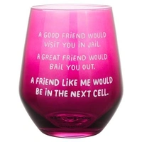 Hallmark Shoebox Friend Stemless Wine Glass 1SHX1007A