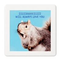 Hallmark Shoebox Singing Squirrel Coaster  1SHX1011A