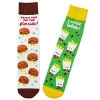 Hallmark Burger and Fries Better Together Funny Crew Socks  1SOX2096