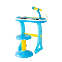 LENOXX CHILDRENS KEYBOARD, STOOL, MIC, COLOUR BLUE