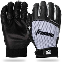 MLB T S Black/White T Ball Flex Batting Gloves Pair 21205F1