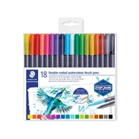Staedtler Double-Ended Watercolour Brush Pens - Assorted 18 3001-TB18