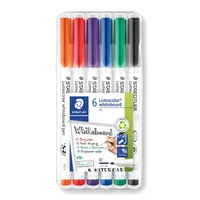 Staedtler Lumocolor Whiteboard Pen, Assorted Wallet of 6 Colours 301-WP6