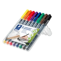 Staedtler Lumocolor Permanent Fine - Wallet of 8 Assorted Colours 318-WP8