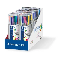 Staedtler TriPlus FineLiner - Tub of 12 Assorted Colours 334-PR12