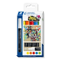 Staedtler Lumocolor Paint Marker 349 - Assorted Pack of 6 349-C6