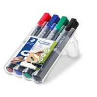 Staedtler Lumocolor Permanent Marker Bullet Point, Wallet of 4 Assorted Colours 352-WP4