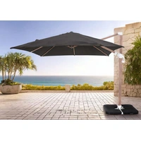 Platinum Cantilever 3000 x 3000mm Black Spuncrylic Grey Wash 35744