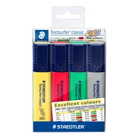 Staedtler Textsurfer Highlighters - Classic Wallet of 4 excellent Colours 364-CWP4-X