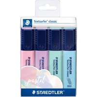 Staedtler Textsurfer Highlighters - Classic Wallet of 4 pastel Colours 364-CWP4PA