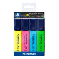 Staedtler Textsurfer Classic Highlighters - Wallet of 4 Assorted Colours 364-WP4