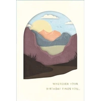 Hallmark Signature Birthday Card Mountains of Happiness Pack of 3 40043749