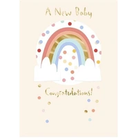 Hallmark Colossal New Baby Congratulations Greeting Card Rainbow & Spots Pack of 3 40046992