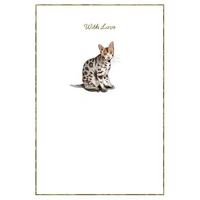 Hallmark Whimsical Whiskers With Love Greeting Card Bengal Cat Pack of 6 40052313