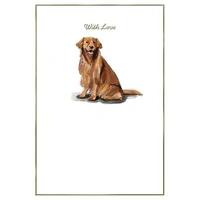 Hallmark Whimsical Whiskers With Love Greeting Card Golden Retriever Dog Pack of 6 40052321