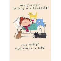 Hallmark Shoebox Birthday Card Cat Lady Pack of 6 40052392