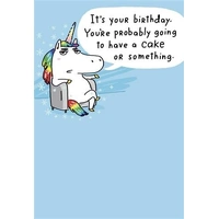 Hallmark Shoebox Birthday Card Grumpy Unicorn Pack of 6 40052406