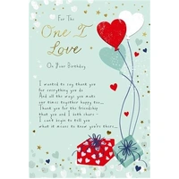 Hallmark Love Birthday Card For the One I Love On Your Birthday Pack of 3 40054322