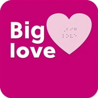 Hallmark x Guide Dogs Braille Greeting Card Big Love  40055761