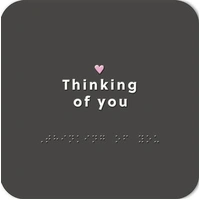 Hallmark x Guide Dogs Braille Greeting Card Thinking of You Pack of 6 40055766