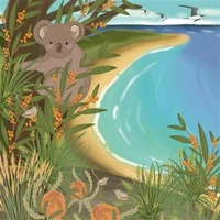 Hallmark x Christie Williams Gallery Blank Greeting Card Coastal Pack of 6 40055790