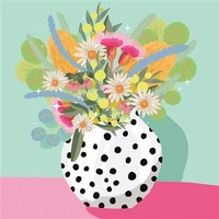 Hallmark x Christie Williams Gallery Blank Greeting Card Spotty Vase Pack of 6 40055799