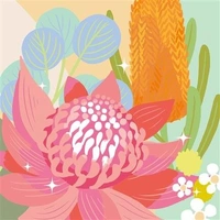 Hallmark x Christie Williams Gallery Blank Greeting Card Waratah Wonders Pack of 6 40055804