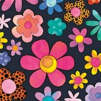 Hallmark x Kasey Rainbow Gallery Blank Greeting Card Fluorescent Florals Pack of 6 40055806