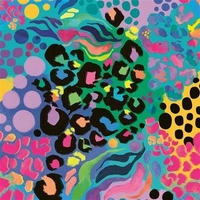 Hallmark x Kasey Rainbow Gallery Blank Greeting Card Electric Leopard Pack of 6 40055807