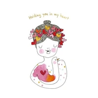 Hallmark x Love, Meredith Greeting Card Holding You In My Heart Pack of 6 40056572