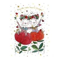 Hallmark x Love, Meredith Greeting Card Friends Make Hearts Blossom Pack of 6 40056578