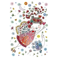 Hallmark x Love, Meredith Greeting Card Colourful Angel Pack of 6 40056581