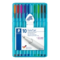 Staedtler TriPlus Gel Pen Wallet of 10 Assorted Colours 462-SB10