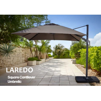 Laredo Square Cantilever 3000 x 3000mm Charcoal Olefin 59370